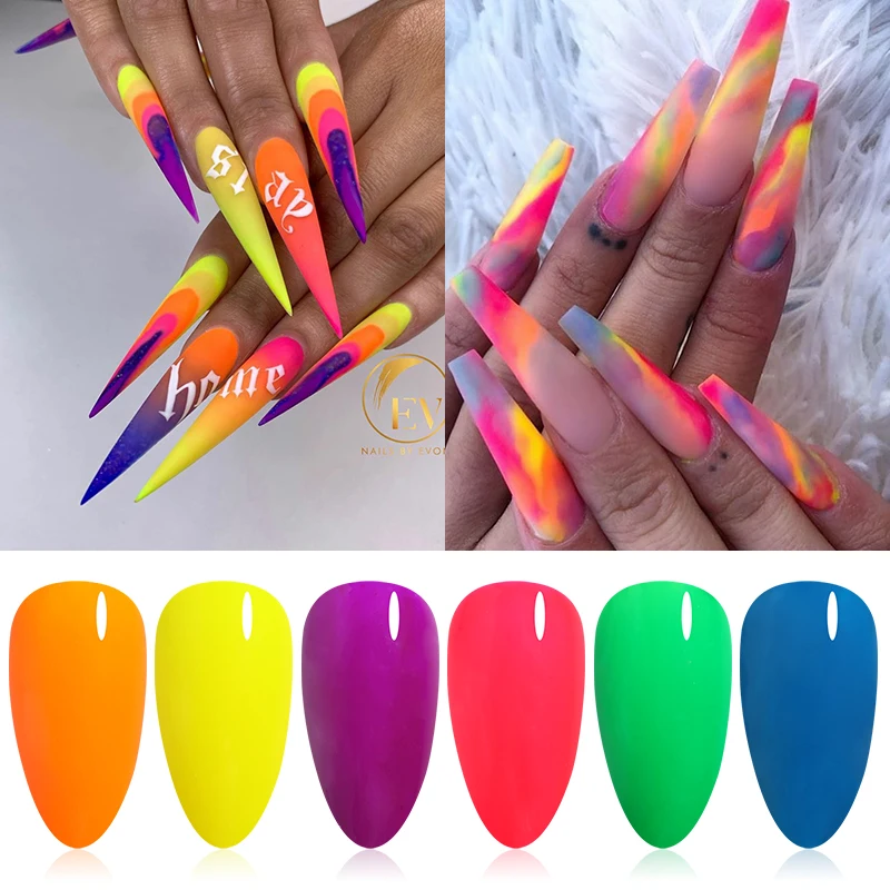 Fluorescent Sugar Nail Powder Neon Phosphor Colorful Art Glitter Pigment Longest Lasting 3D Glow Luminous Dust Decorations | Красота и