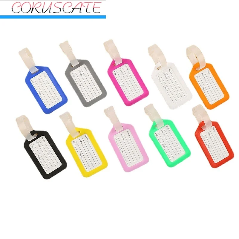 

Sweet Holiday Airplane Travel Checked Plastic Luggage Tag with Waterproof Membrane Cute Luggage Tag Trolley Suitcase Accessories