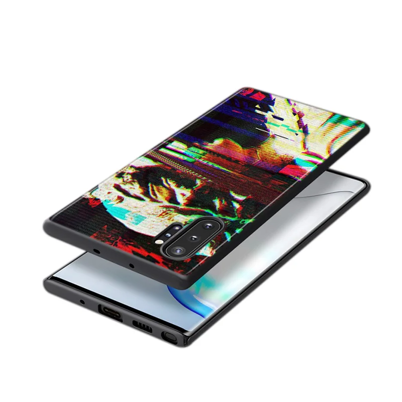 

Fashion Steam Wave Art For Samsung Galaxy Note 20 10 9 8 S21 S10 S10E S9 S8 S7 Ultra Lite Plus Pro 5G Black silicone Phone Case