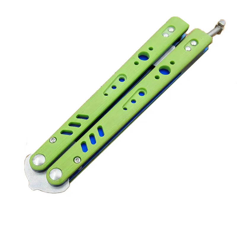 

Нож-бабочка Theone BRS Rep нож для тренера, нож Зеленый G10 + титановая рукоятка D2, система втулки лезвия, охотничий нож s EDC