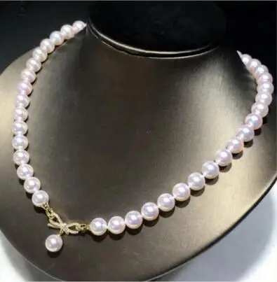 

Классическое круглое ожерелье с белым жемчугом 9-10 мм, кулон 18 дюймов