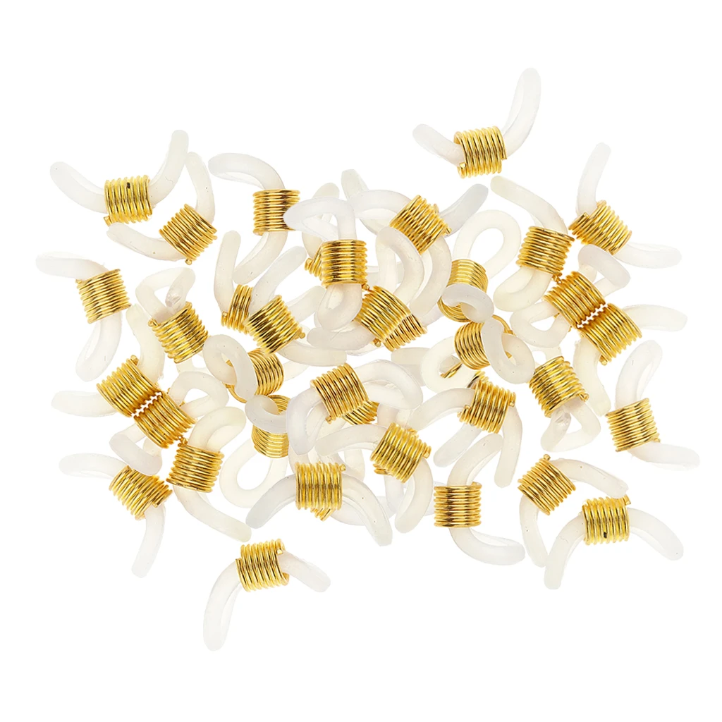 

100 шт., противоскользящая цепочка для очков, ожерелье, резиновые металлические концы, фиксаторы, держатели, 22 мм