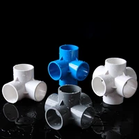 pvc connector 3456 way water supply pipe fitting 2025324050mm equal connector garden irrigation tube fitting solvent weld
