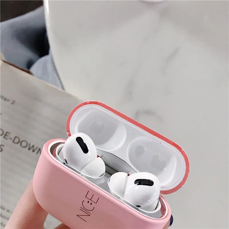 OTTWN для AirPods Pro Новый ПК Жесткий милый чехол коробка чистый цвет простой приятный