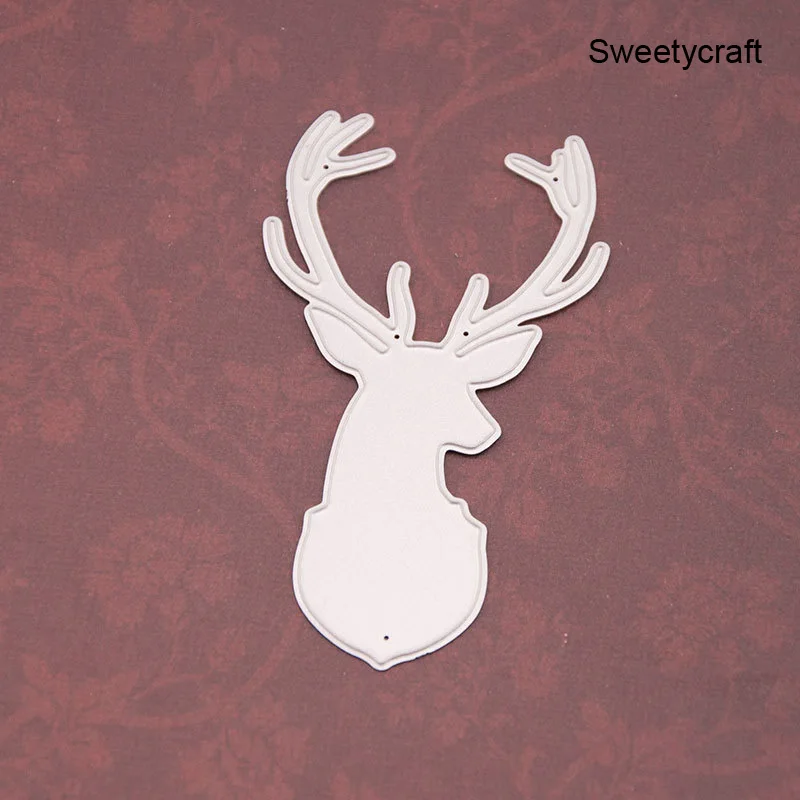 Штампы для скрапбукинга Рождественский олень металлическая вырубка трафарет 2020