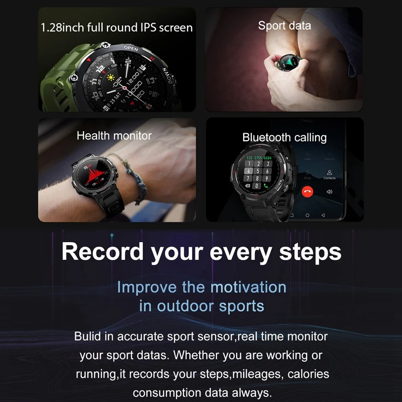 

MAX6 Smart Watch 1.28 Inch IPS Bluetooth 4.0 IP67 Waterproof 400MAh