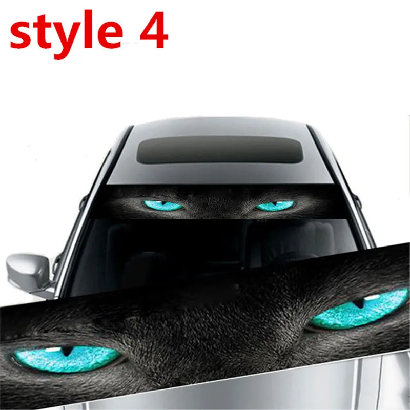 Универсальный автомобильный Стикеры переднего лобового стекла 3D творческий