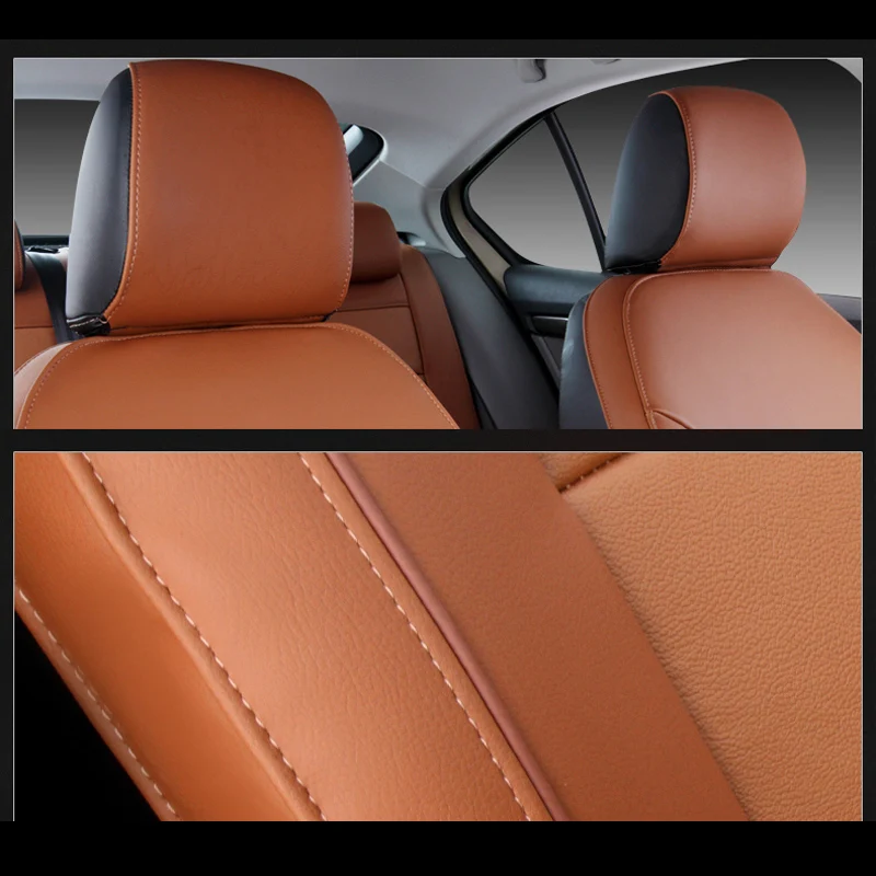 Чехлы для сидений из натуральной кожи AUSFTORER автомобильные чехлы Ford Focus 2 3 MK2