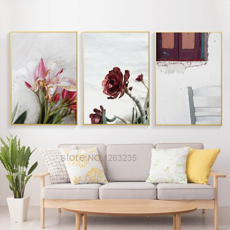 Суккулентные растения куадро декорацион цветы лилии скандинавский постер