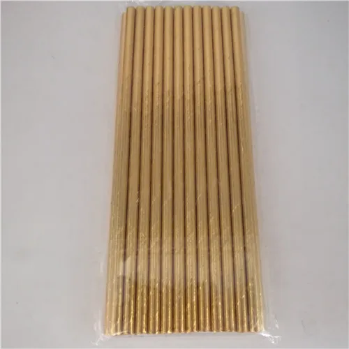 hot pure golden 25 шт. золотистого и серебряного цвета, в форме сердца, звезды, фольги, в полоску, бумажные соломинки для детей, дня рождения, свадьбы, вечеринки, для детского душа, для украшения мероприятий, для питья - Цвет: hot pure golden
