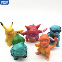 5 pieces pokemon funny pikachu anime cartoon characters model action toy figures model toys for children