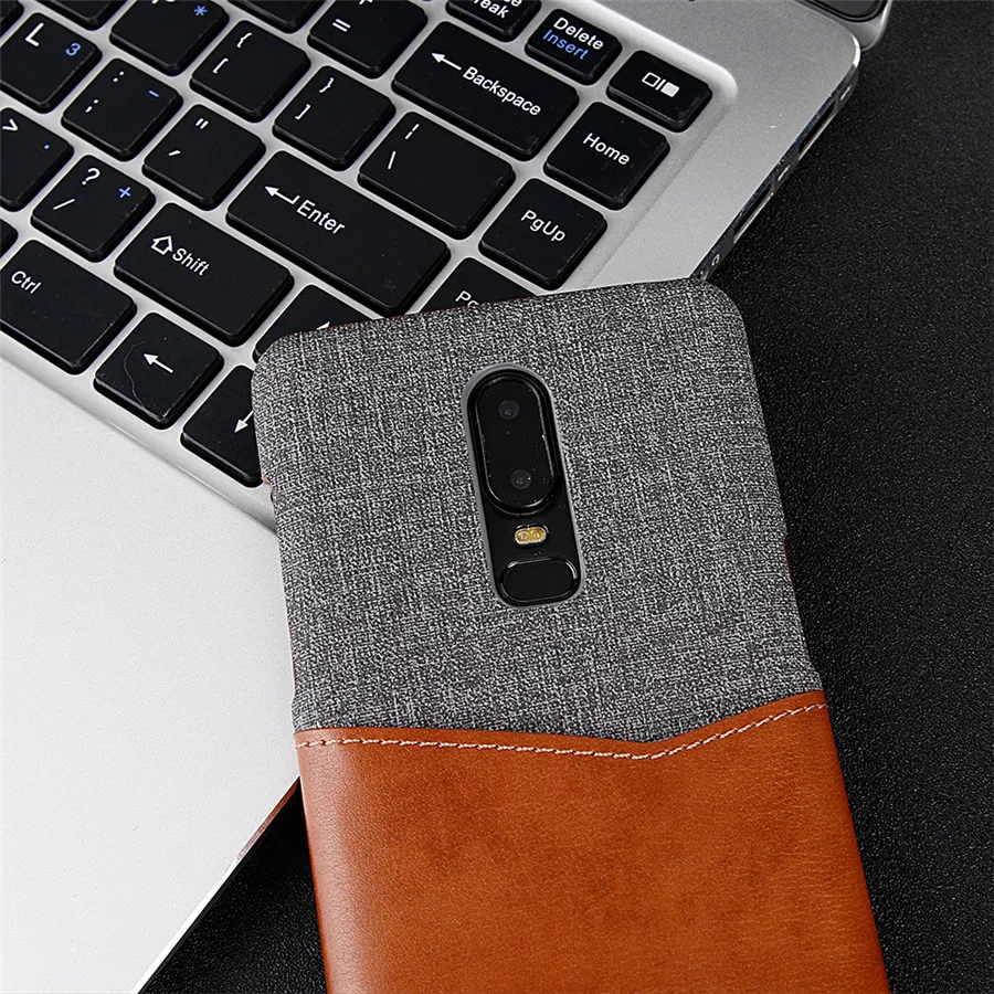 One Plus 6 6T Case Luxury Leather Soft Fabric Thin Light Card Slot Holder Hard Back Cover for Oneplus Oneplus6 Funda Coque | Мобильные