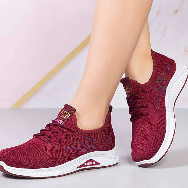 

2021 Spring New Arrival Woman Sport Shoes Lace Up High Holiday Vacation Casual Shoes