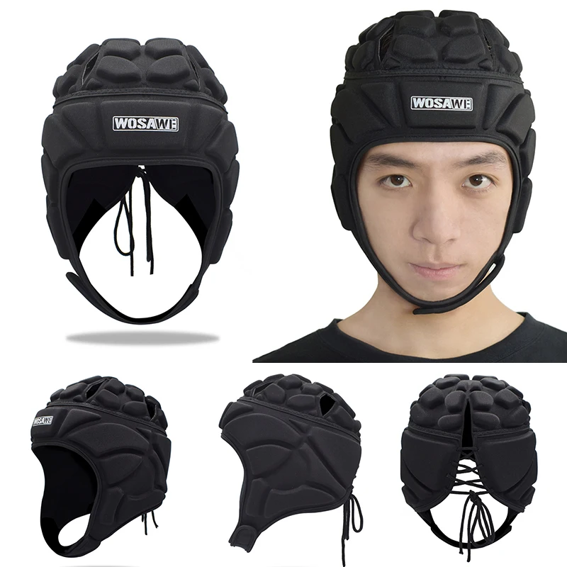 

1PCS football goalkeeper goalkeeper cap EVA polyester rugby roller skating ski skateboard head riding helmet cap headgear S21