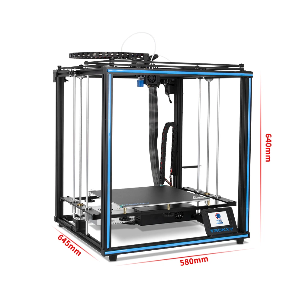 3D-принтер Tronxy X5SA с сенсорным экраном автоматическим выравниванием DIY 3 полностью