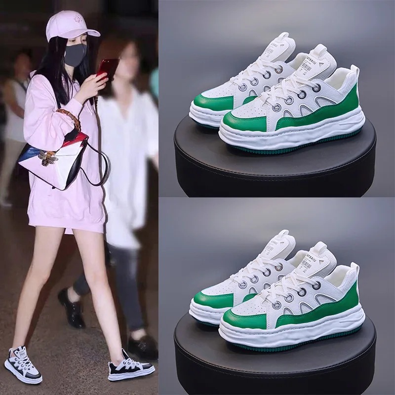 Ins platform sponge white shoe female han edition of new fund of 2021 autumn students running sneakers Z006 breathable shoes