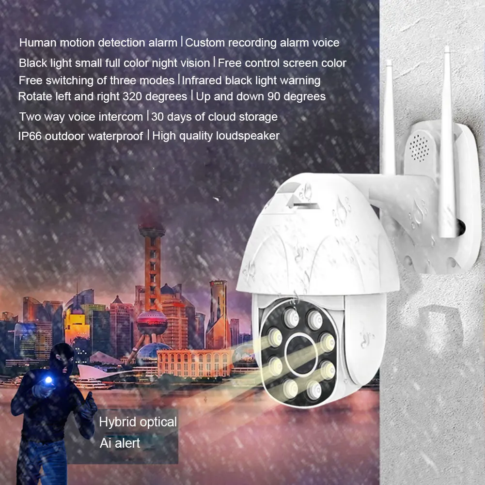 1080P сетевая Простая установка для наружного наблюдения Водонепроницаемая мини