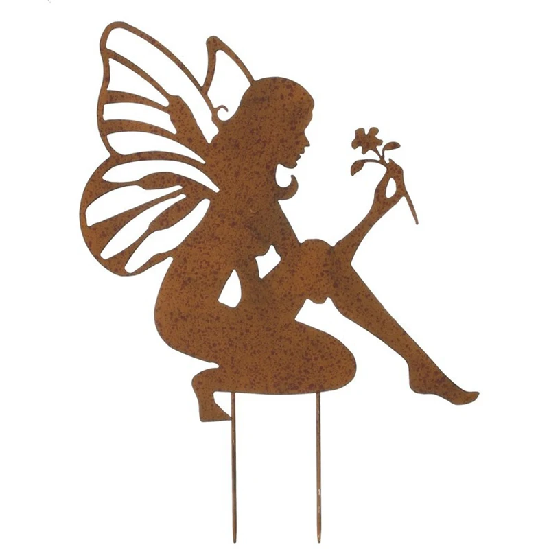 

Retro Garden Plugin Flower Fairy Angel Flower Arrangement for Wrought Iron Retro Garden Plug-In Decoration PSEN999