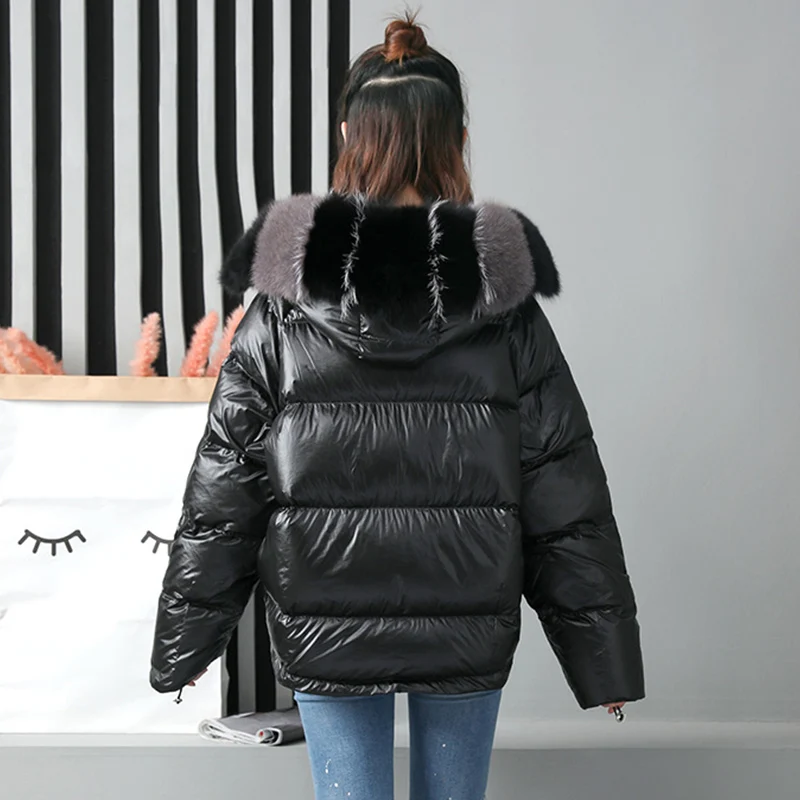 Куртка Fitaylor Женская двусторонняя золотистого серебряного белого цветов|Женские