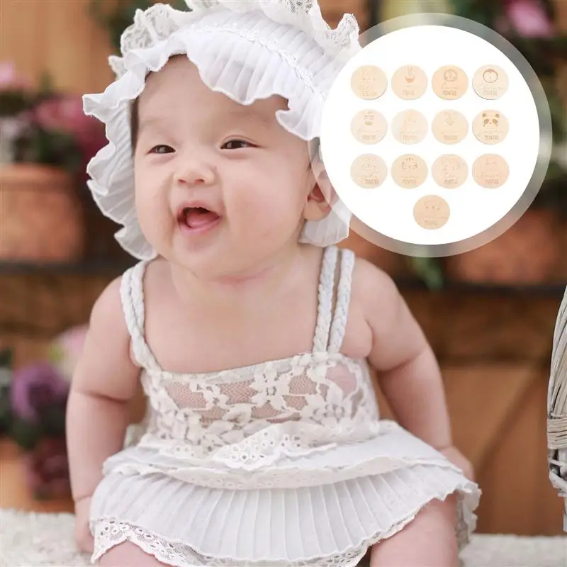 

13pcs Fashion Delicate Baby Monthly Cards Animal Design Milestone Cards for Baby
