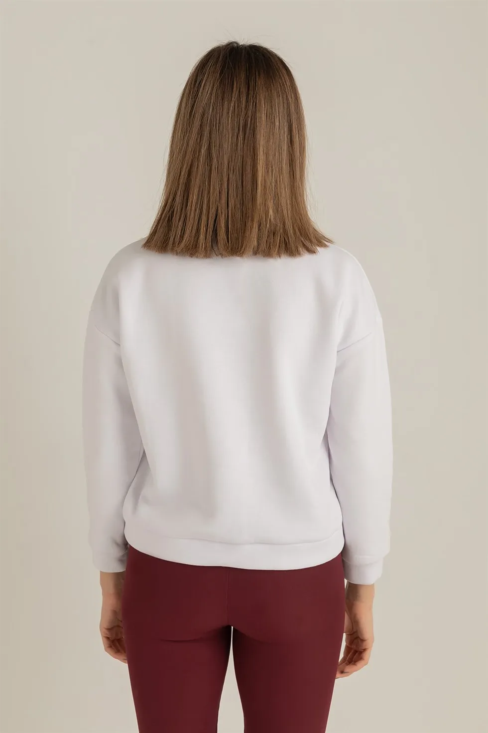 

Turtlenecks Printed Sweat-WHITE