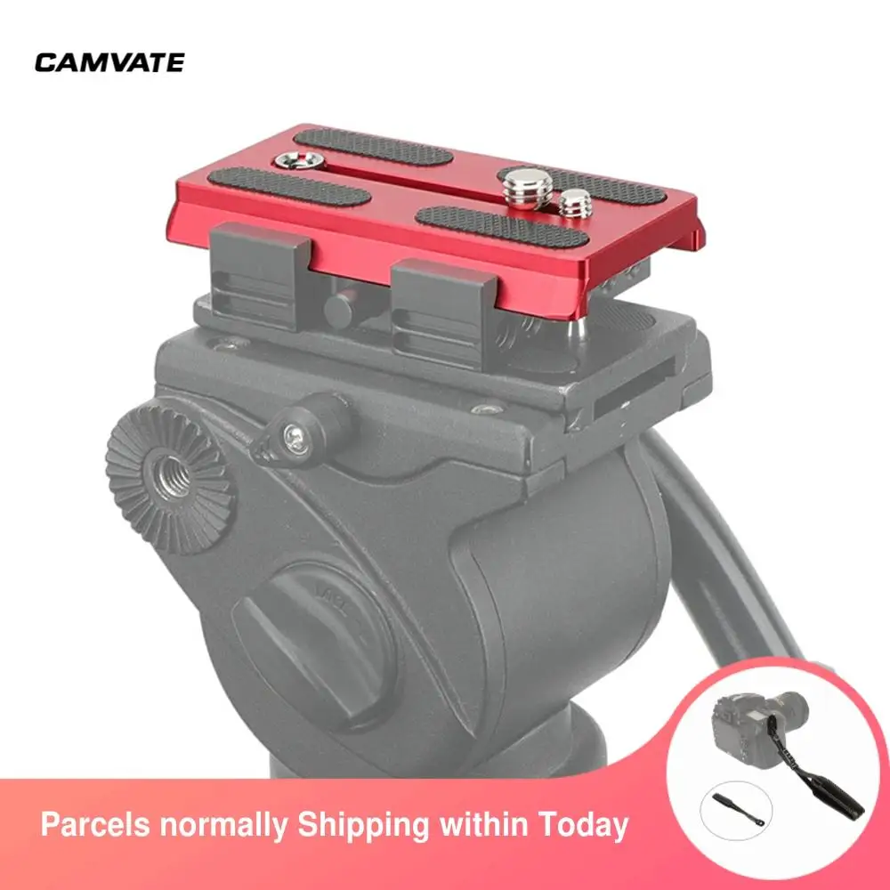 

CAMVATE Manfrotto-Compatible Slide-in Quick Release Plate With 1/4"-20 & 3/8"-16 Threads For Manfrotto 577/ 501/ 504/ 701 Tripod