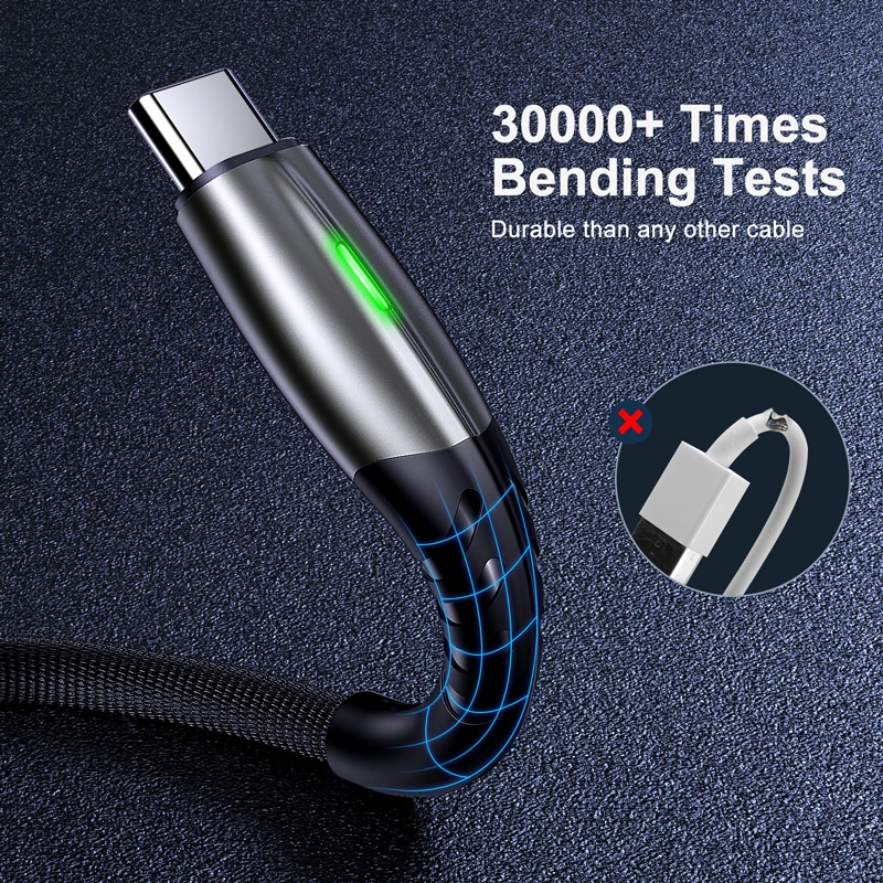 5A 2 м USB Type C кабель Micro для быстрой зарядки мобильный телефон Android зарядного