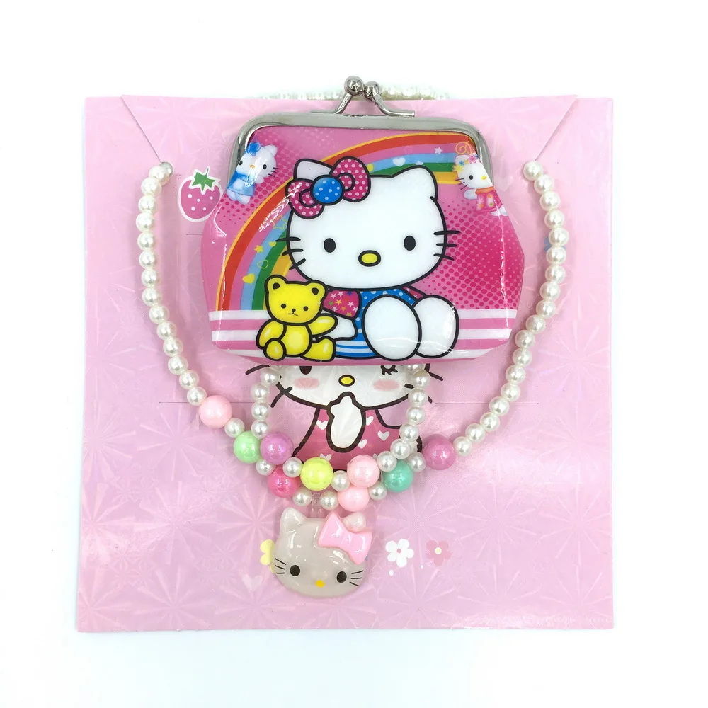 Бесплатная доставка 3 шт./лот Hello Kitty детское ожерелье принцессы для девочек