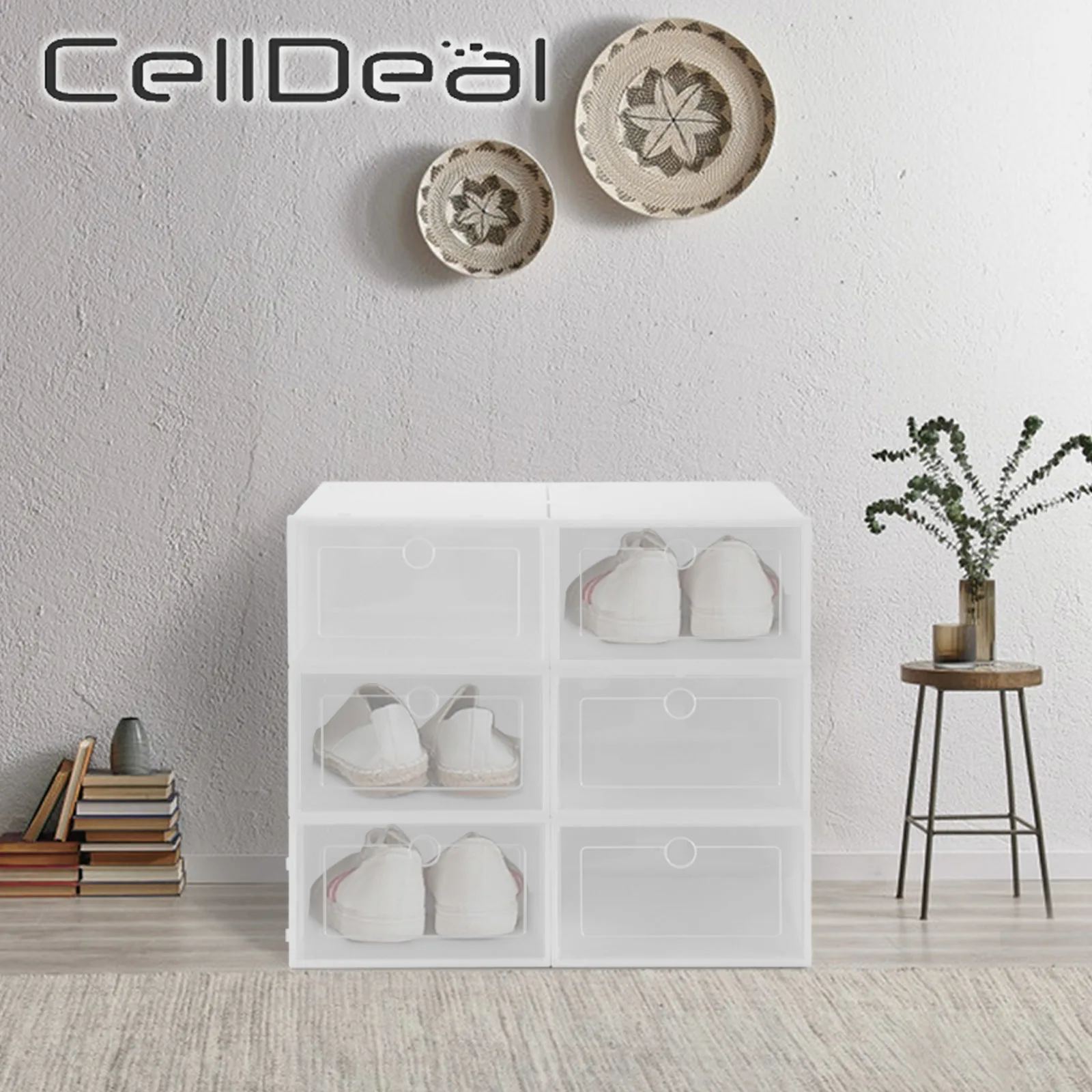 

Foldable Shoe Box Plastic Shoe Rack Storage Bins Drawers Combination Flip Cover Room Organizer Shoe Hanger Shoe Organizer