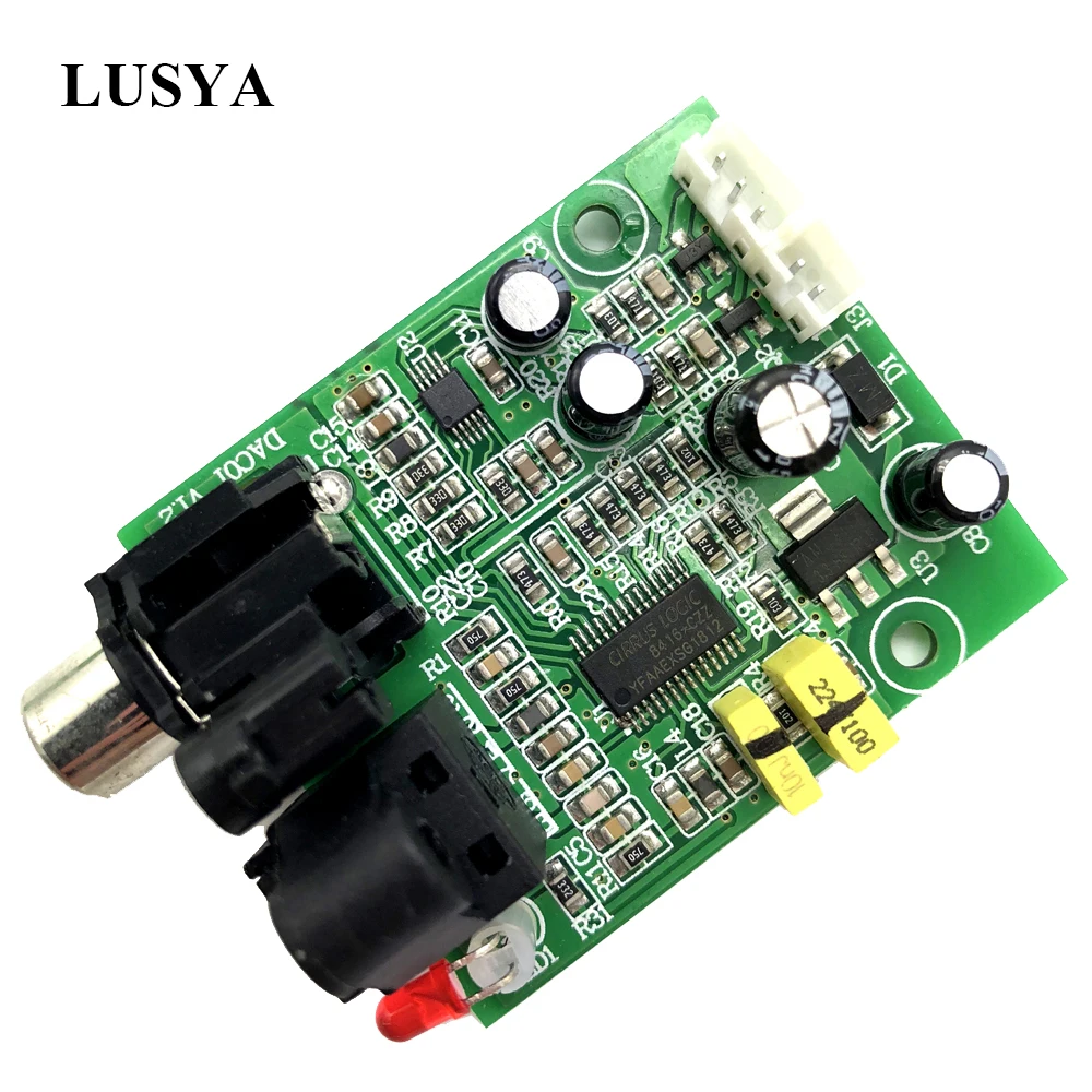 Lusya CS8416 CS4344 волоконно-оптический коаксиальный цифровой Интерфейс ЦАП Вход 24-битный 192K Выход стерео аудио A5-009