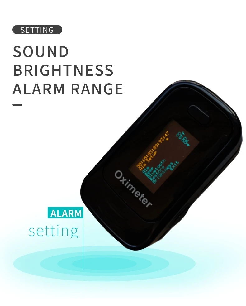 Мобильное приложение Bluetooth 4,0 OLED пульсоксиксиметр для пальцев Пульсо-кислородный монитор насыщения крови SpO2