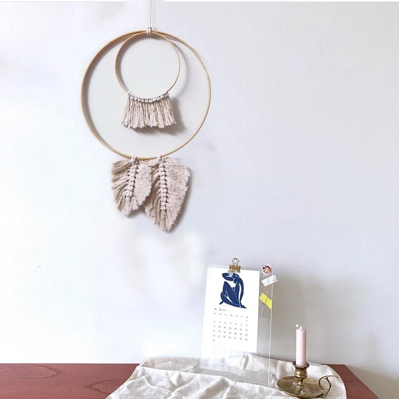 Мини гобелен тканые домашние стены макраме Декор Boho Висячие радужные гобелены