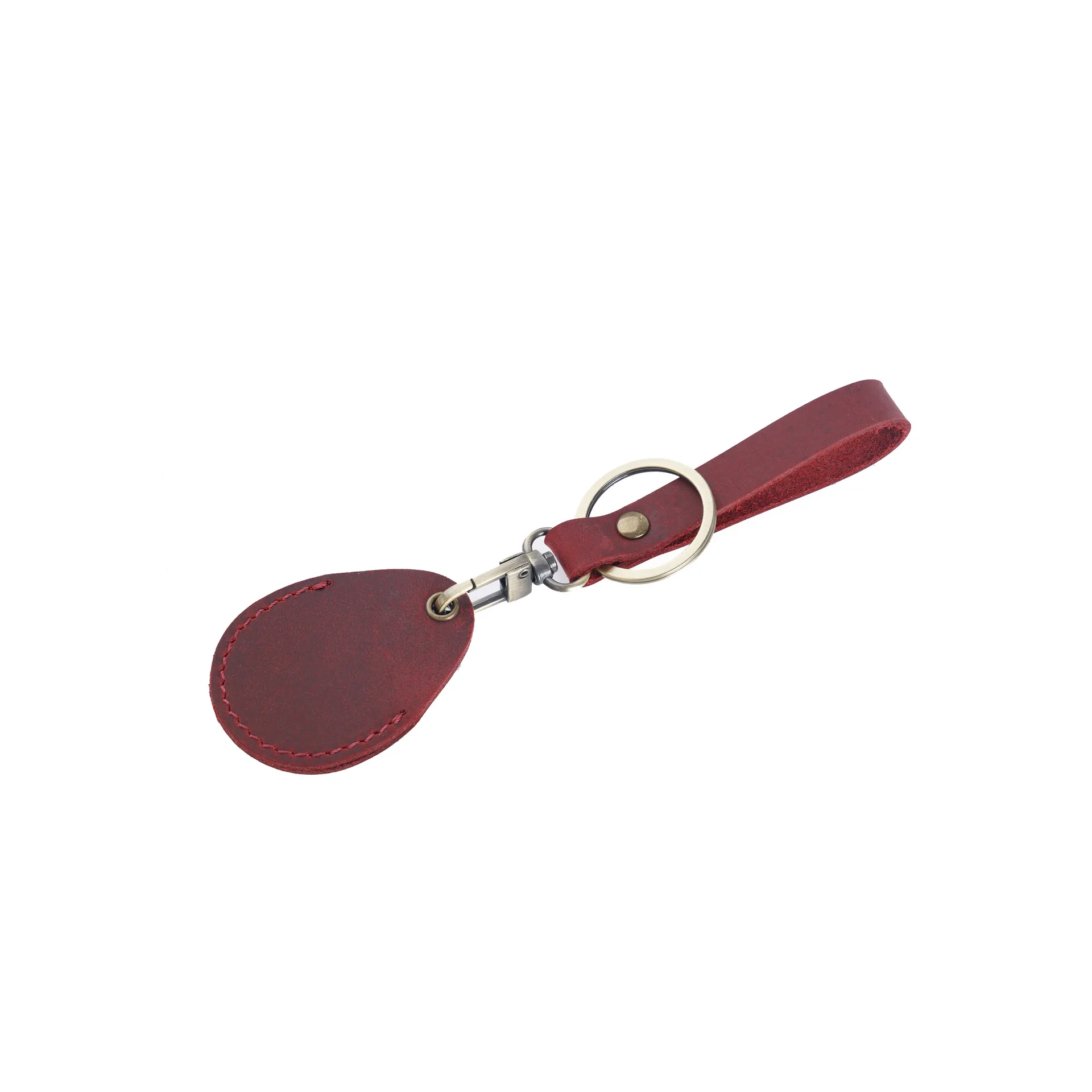 

Винтажный держатель для ключей из коровьей кожи с защитой для входной карты, компактный подарок для мужчин и женщин