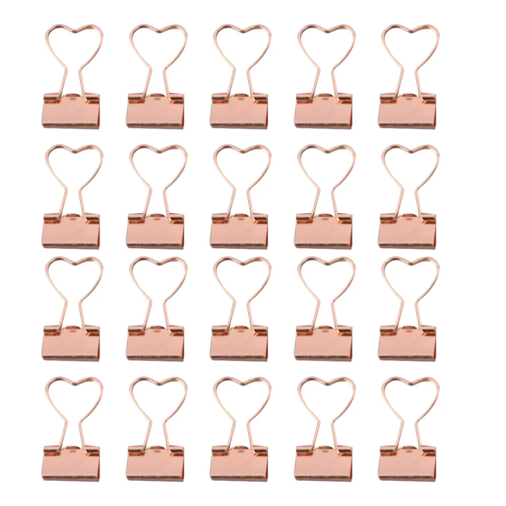 

20Pcs Metal Binder Clips Creative Paper Clamps Office Stationery File Clamps