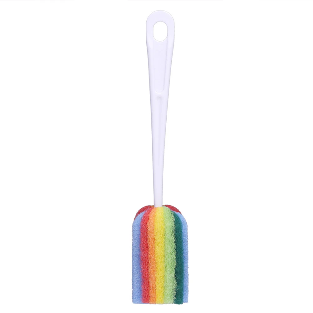 Botella de agua desmontable, taza, esponja de lavado de vidrio, organizador de cepillo de limpieza con mango, utensilios de limpieza, cepillo de vidrio-4