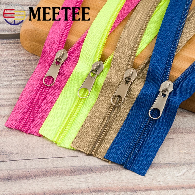 Meetee 5 #5/10 метров нейлоновая молния + выдвижные ползунки для домашнего текстиля