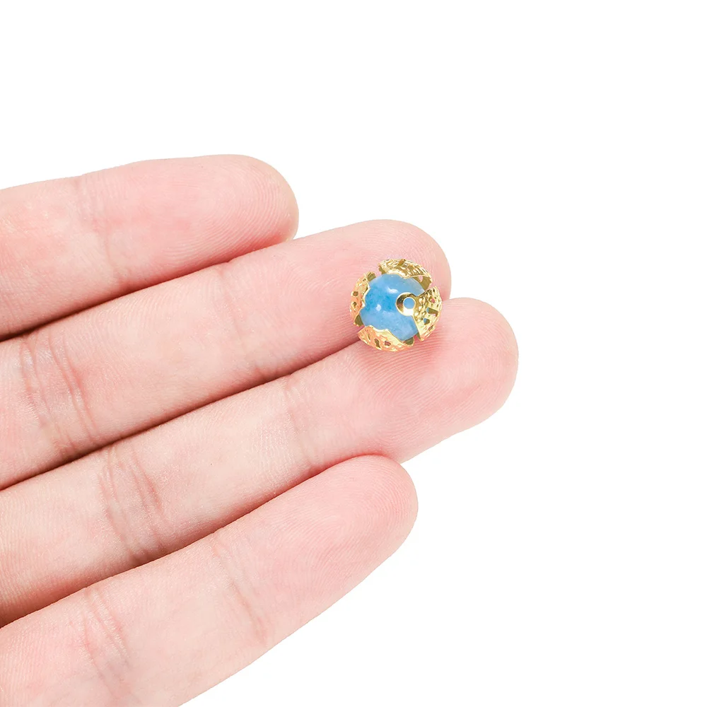 Круглые Обжимные бусины-разделители всех размеров 10-200 шт. металлические шармы с