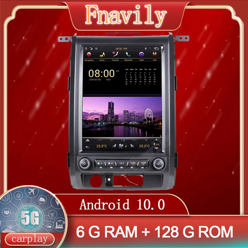 

Android 9 Car Radio For Ford F150 Multmedia System Autoradio Dvd Player GPS Navigation Vertical Screen Tesla Style PX6