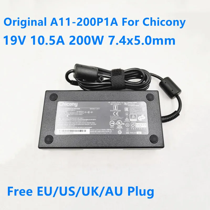 Оригинальное зарядное устройство для ноутбука 200 Вт 19 в 7 4 а 5 0x282 мм | Компьютеры и