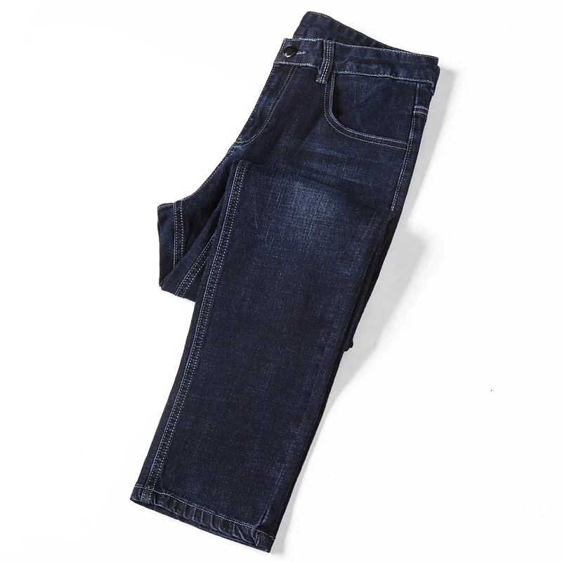 Xuan sheng straight men's jeans stretch blue black casual streetwear thick men's pants original business comfortable jeans