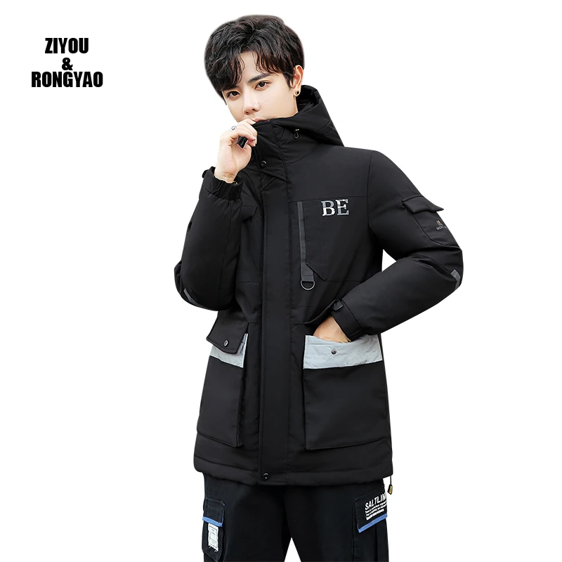 

Ветровка мужская с капюшоном, модная куртка в стиле хип-хоп, Повседневная Свободная куртка в стиле пэчворк, уличная одежда, 2020