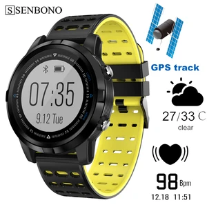 senbono round ip68 waterproof gps smart watch men sports fitness tracker women smartwatch for ios android huawei xiaomi phone free global shipping