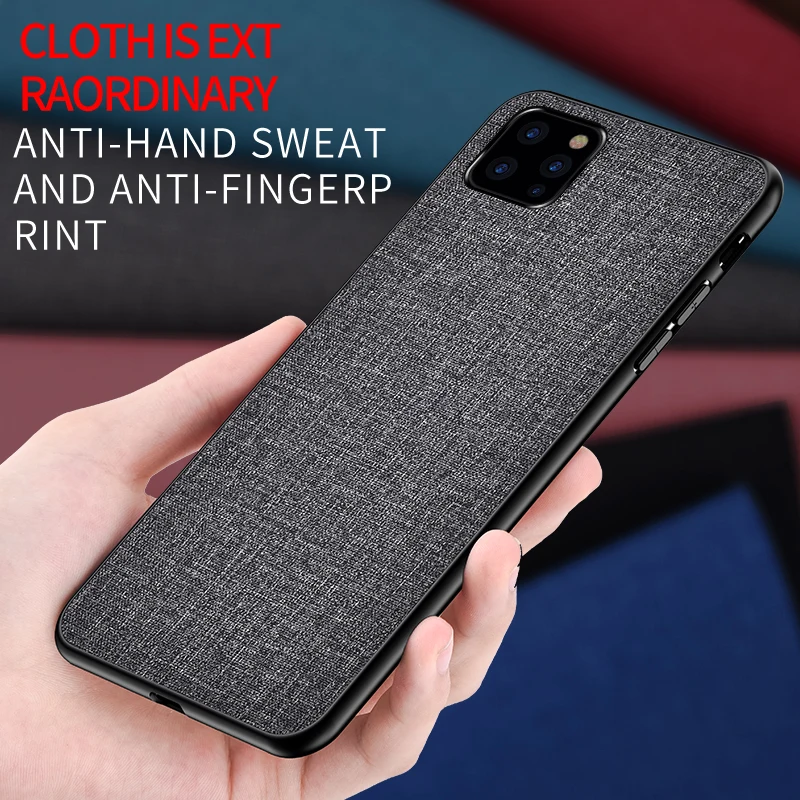 Дышащий тканевый деловой чехол Coque Cover 5 8 дюймов для iPhone 11 2019 XI Max 6 Новые чехлы
