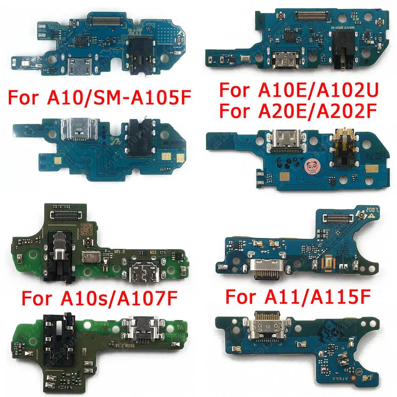 Оригинальная плата для зарядки Samsung Galaxy A10 A10e A10s A11 USB порт A105F A102 A202 A107F A115F Flex