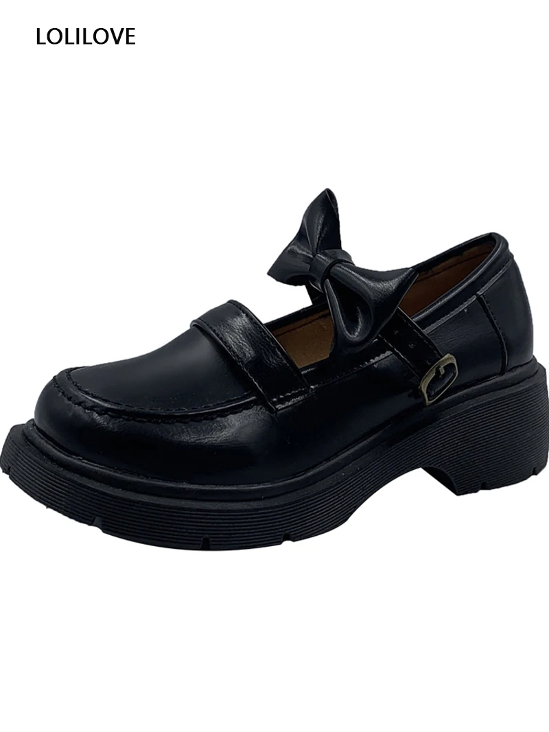 

New style Women PU High heels lolita shoes Cute Sweet girl shoes Uniform cosplay cute Round Toe Platform Mary Jane Shoes
