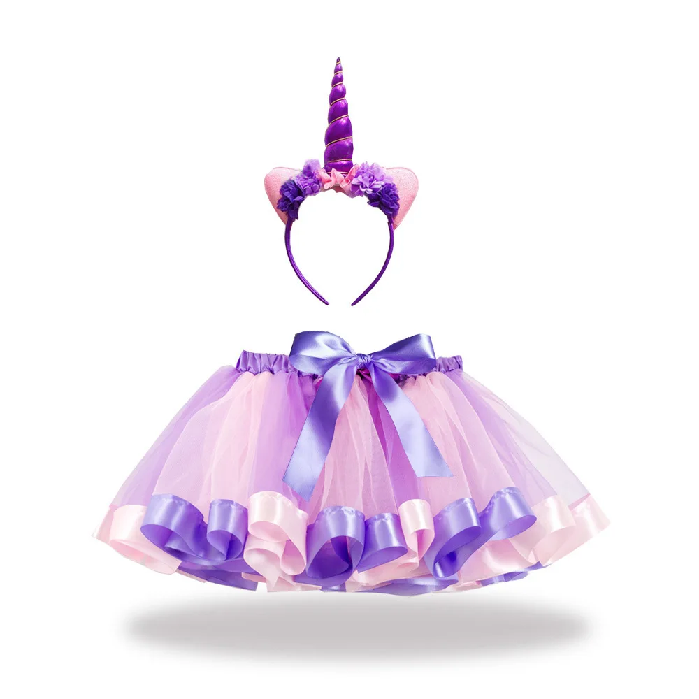 Новый Единорог вечерние платье для девочек Карнавальный костюм детей Радужное