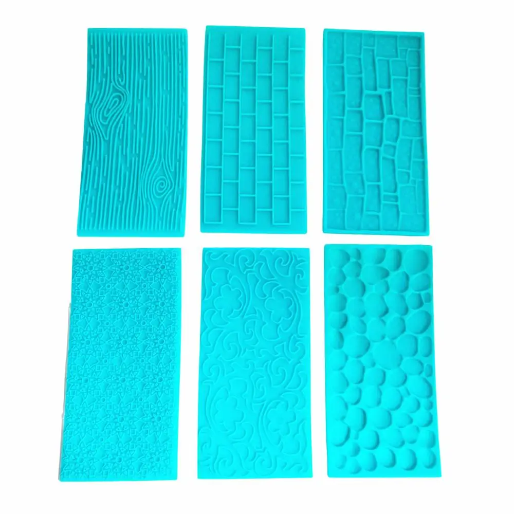 

6pcs/set Sugarcraft Silicone Cake Border Fondant Cookie Biscuit Embossing Baking Molds Cake Decoratintg Tools