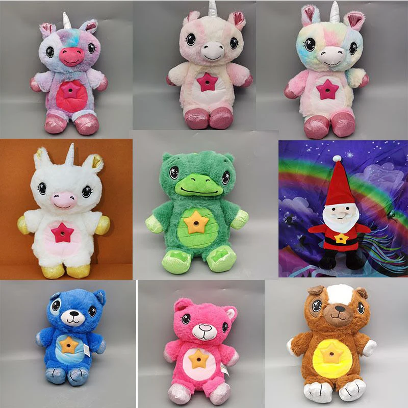 Мягкое Животное со световым проектором в виде звезды Успокаивающая игрушка