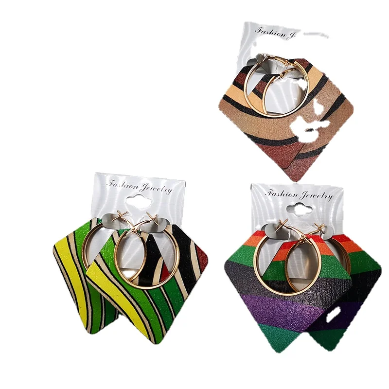 Бесплатная доставка! Золотые африканские деревянные серьги кольца могут