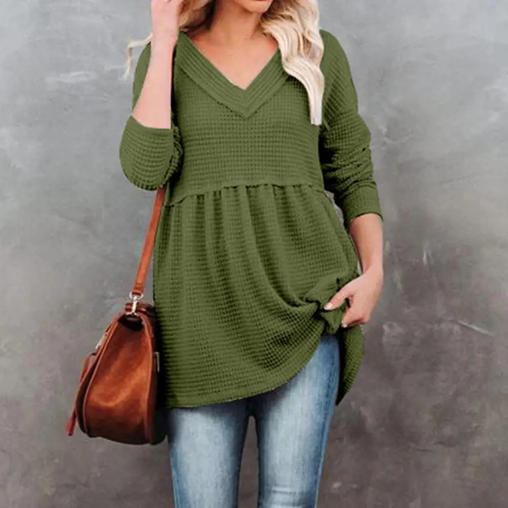 

Женская однотонная туника с цветочным подолом, удобная в использовании блузка, однотонная туника для свиданий